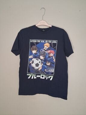 Ripple Junction Navy Anime Soccer Graphic Tee